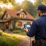 maison-campagne-technicien-appareil-verdure